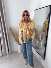 Load image into Gallery viewer, BUTTERCUP FLORAL FRILL NECK TIE BLOUSE