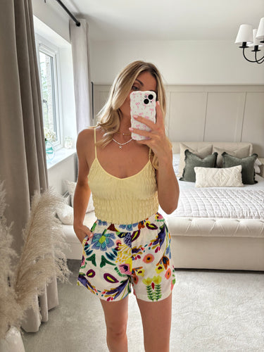 NORA FLORAL FIESTA ELASTICATED WAIST SHORTS