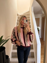 Load image into Gallery viewer, LUNA STRIPE BALLOON SLEEVE KNIT JUMPER