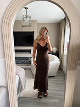Load image into Gallery viewer, AILSA BROWN CAMI TEXTURED RUFFLE DRESS