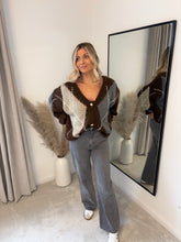 Load image into Gallery viewer, SISI BROWN ARGYLE KNIT CARDIGANS