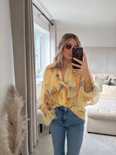 Load image into Gallery viewer, BUTTERCUP FLORAL FRILL NECK TIE BLOUSE