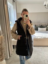 Load image into Gallery viewer, ALEX BLACK LONGLINE PADDED GILET