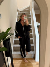 Load image into Gallery viewer, LILY BLACK SIDE STRIPE TRACKSUIT