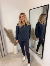 Load image into Gallery viewer, NOA CHARCOAL HALF ZIP SWEATSHIRT