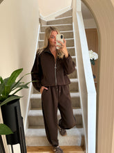 Load image into Gallery viewer, LILY BROWN SIDE STRIPE TRACKSUIT