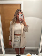 Load image into Gallery viewer, ORLA SILVER SEQUIN DISC SKIRT