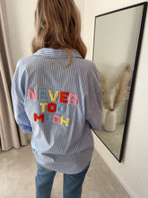 Load image into Gallery viewer, NEVER TOO MUCH BLUE STRIPE SHIRT