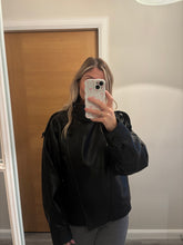 Load image into Gallery viewer, ARIA BLACK FAUX LEATHER JACKET