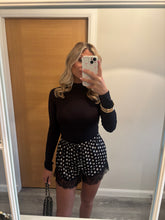 Load image into Gallery viewer, PORTIA BLACK LONG SLEEVE BODYSUIT