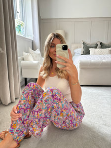 TIA MULTI SWIRL PRINTED TROUSERS