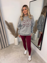 Load image into Gallery viewer, THEA BURGUNDY HIGH WAISTED ENERGY LEGGINGS