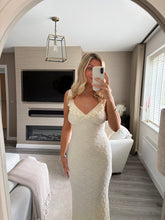 Load image into Gallery viewer, AILSA CREAM CAMI TEXTURED RUFFLE DRESS