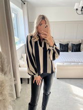 Load image into Gallery viewer, BLAIR BLACK STRIPE BLOUSE