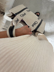SAMMY BEIGE SHORT SLEEVE PLISSE CO-ORD SET