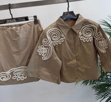 Load image into Gallery viewer, GIA BEIGE COTTON ROPE SKORT SET