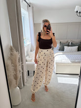 Load image into Gallery viewer, LARA CREAM AND BROWN POLKA DOT BALLOON TROUSERS