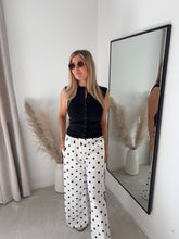 Load image into Gallery viewer, WREN WHITE POLKA DOT SIDE STRIPE JOGGERS