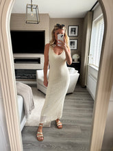Load image into Gallery viewer, JESS CREAM LACE LINED SLEEVELESS MIDI DRESS