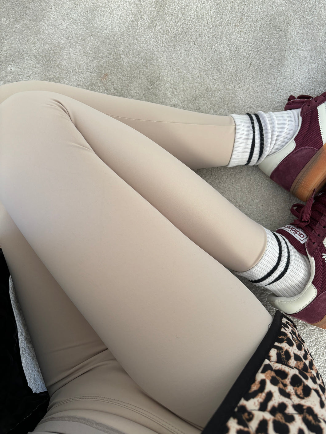 THEA BEIGE HIGH WAISTED ENERGY LEGGINGS