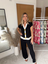 Load image into Gallery viewer, RIA GOLD BUTTON DETAIL KNIT LOUNGE SET