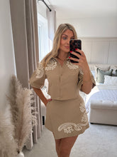 Load image into Gallery viewer, GIA BEIGE COTTON ROPE SKORT SET