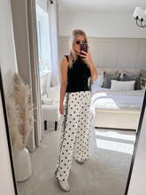 Load image into Gallery viewer, WREN WHITE POLKA DOT SIDE STRIPE JOGGERS