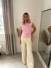 Load image into Gallery viewer, FAITH PINK BOW SIDE GATHERED TOP