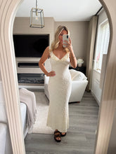 Load image into Gallery viewer, AILSA CREAM CAMI TEXTURED RUFFLE DRESS