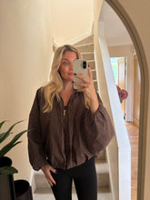 Load image into Gallery viewer, IMMY BROWN CHECK BALLOON SLEEVE JACKET