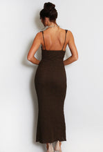 Load image into Gallery viewer, AILSA BROWN CAMI TEXTURED RUFFLE DRESS