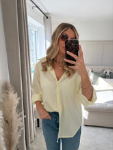 Load image into Gallery viewer, NEVER TOO MUCH YELLOW STRIPE SHIRT