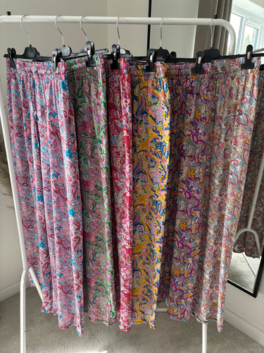 TIA MULTI SWIRL PRINTED TROUSERS