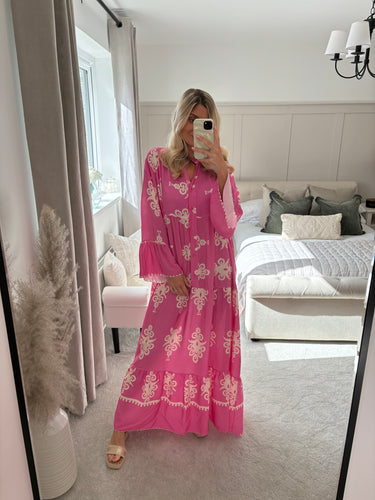 CHARLOTTE PINK PRINT MAXI DRESS