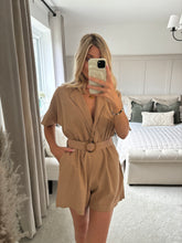 Load image into Gallery viewer, HOPE BEIGE BELTED PLAYSUIT