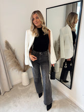 Load image into Gallery viewer, WILLOW GRAPHITE FULL EMBELLISHED WIDE LEG JEANS