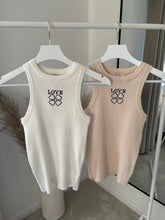 Load image into Gallery viewer, LOVE WHITE SOFT RIB KNIT VEST