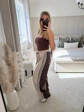 Load image into Gallery viewer, ALICIA HALF LEOPARD BEIGE SIDE STRIPE JOGGERS