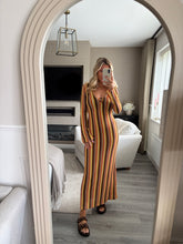Load image into Gallery viewer, MISSI ORANGE ZIG ZAG MAXI DRESS
