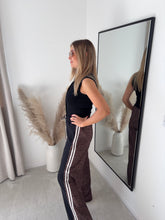 Load image into Gallery viewer, ALICIA HALF LEOPARD BLACK SIDE STRIPE JOGGERS