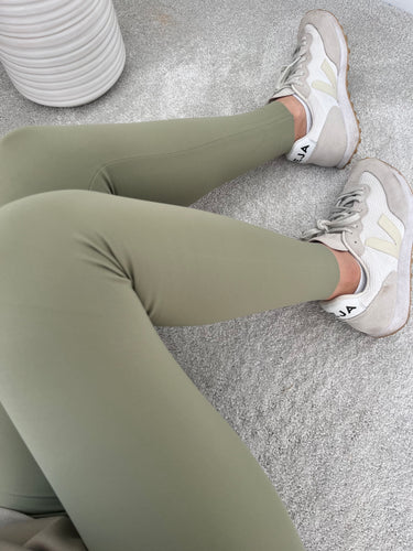THEA KHAKI HIGH WAISTED ENERGY LEGGINGS