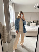 Load image into Gallery viewer, SAMMY BEIGE SHORT SLEEVE CRINKLE CO-ORD SET