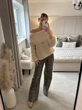 Load image into Gallery viewer, YASMIN LEOPARD PRINT STRAIGHT LEG JEANS