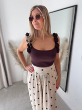 Load image into Gallery viewer, HATTIE BROWN RIBBED KNIT VEST TOP