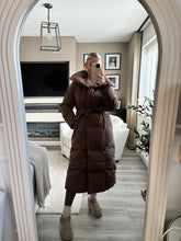 Load image into Gallery viewer, MARA BROWN LONGLINE PUFFER JACKET
