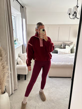 Load image into Gallery viewer, MEL BERRY CONTRAST BINDING ZIP FRONT FLEECE