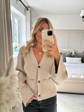 Load image into Gallery viewer, PRIYA OATMEAL BELL SLEEVE KNIT CARDIGAN