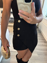 Load image into Gallery viewer, MIMI BLACK WRAP LOOK TAILORED SKORT