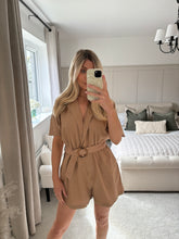Load image into Gallery viewer, HOPE BEIGE BELTED PLAYSUIT