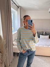 Load image into Gallery viewer, PENNY BLUE STRIPE LONG SLEEVE HEAVYWEIGHT T SHIRT